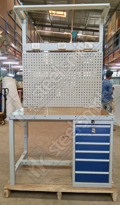 Metal Tool Pegboard Wall Panel 460 x 980 mm with 44 Hooks 